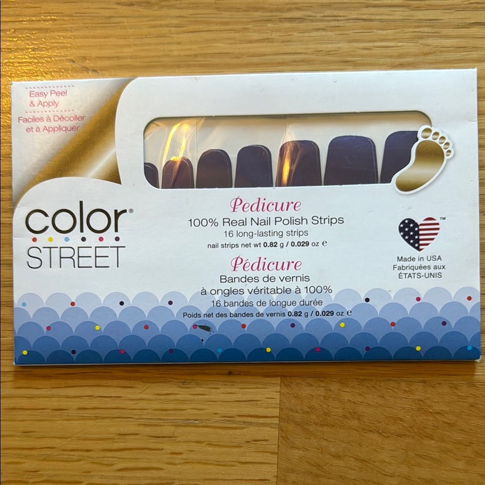 Color Street Pedicure Nail Polish Strips - Blue